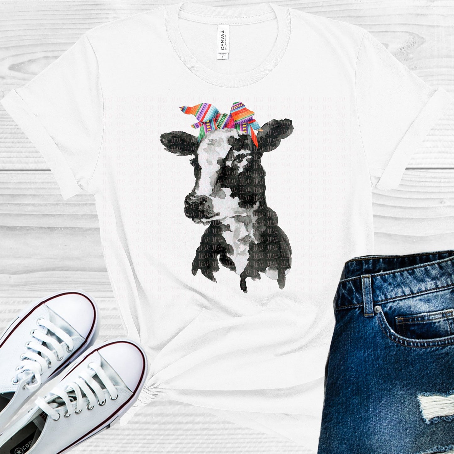 Serape Cow Graphic Tee Graphic Tee
