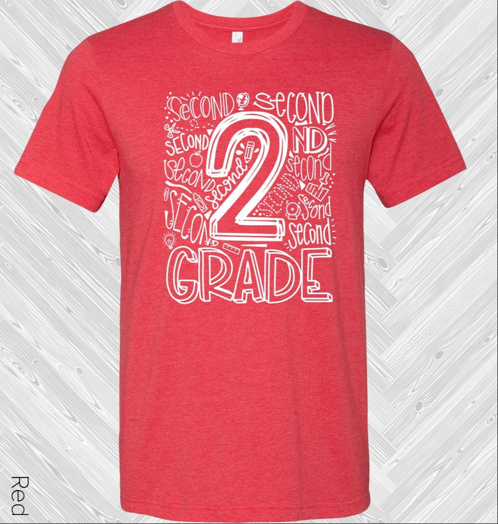 2Nd Grade Subway Art Graphic Tee Graphic Tee