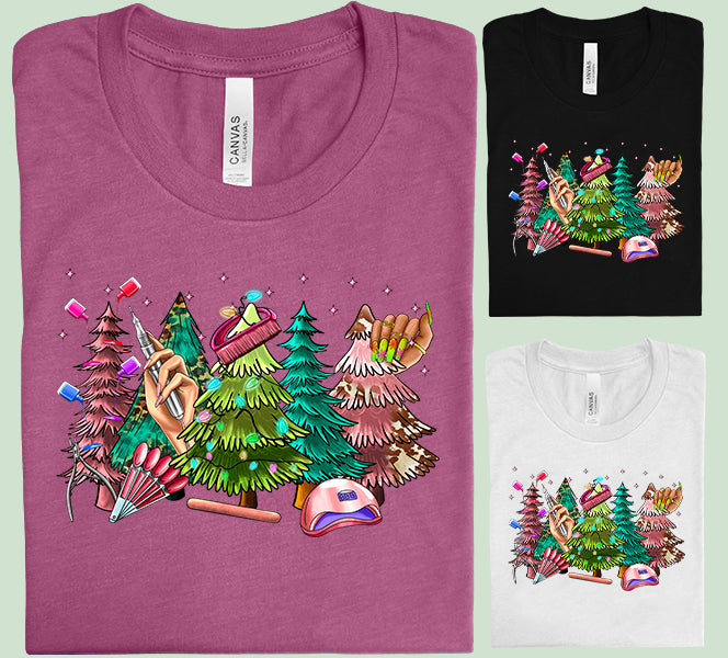Christmas Nails Graphic Tee