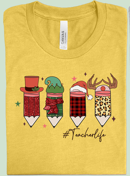 #TeacherLife Pencils Graphic Tee