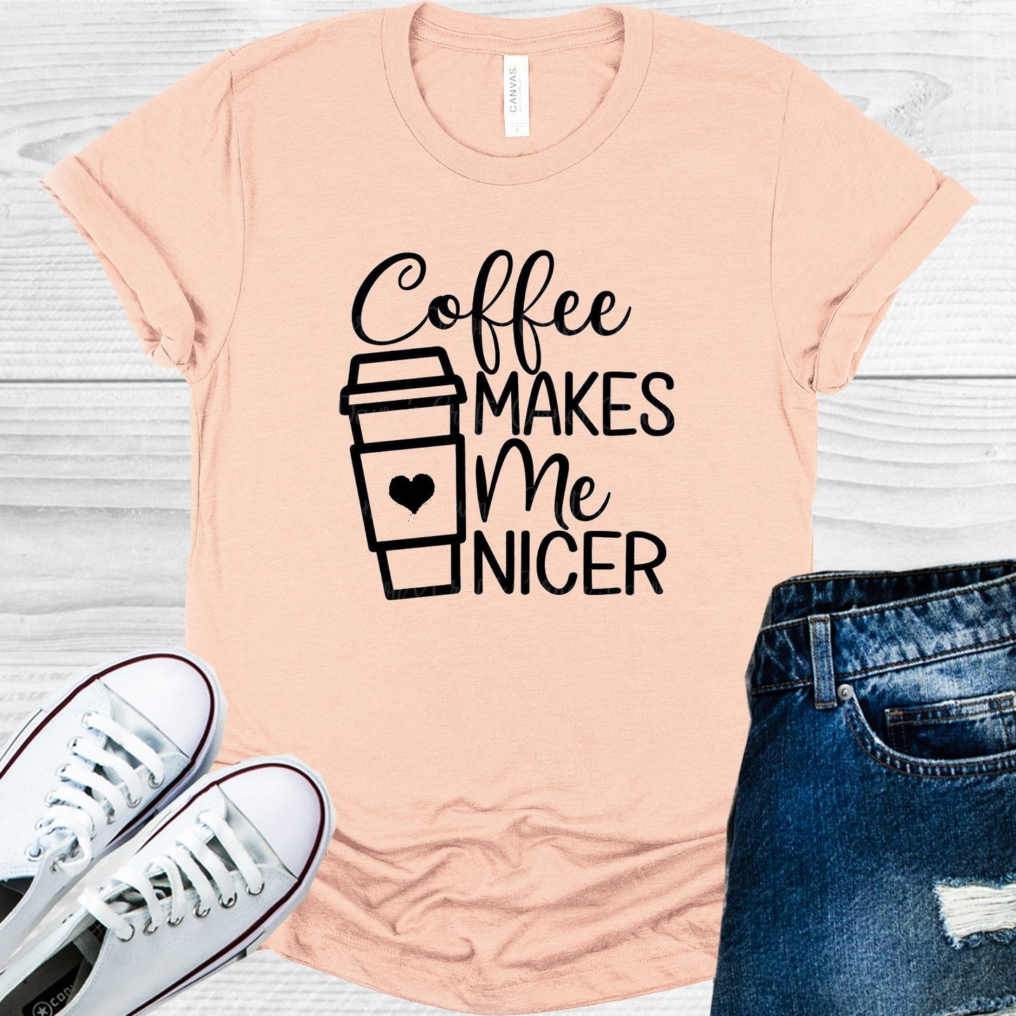 Coffee Makes Me Nicer Graphic Tee Graphic Tee
