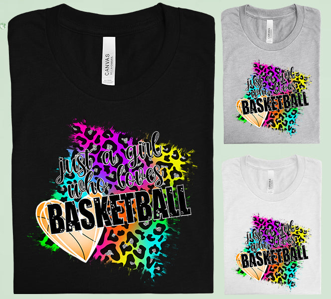 Just A Girl Who Loves Basketball Graphic Tee Graphic Tee