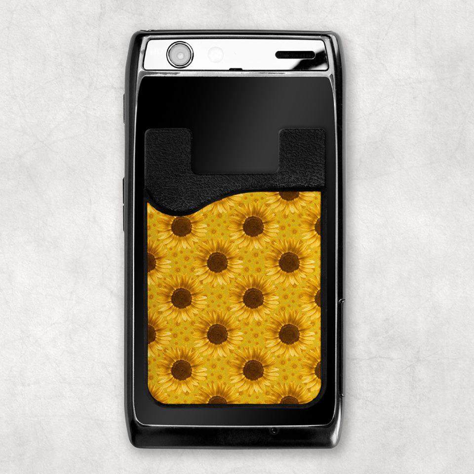 Sunflowers Card Caddy Phone Wallet