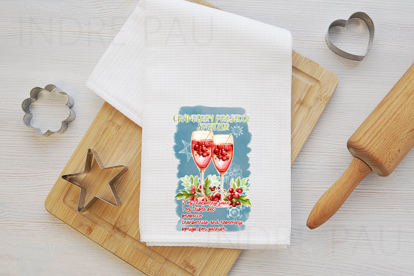 Cranberry Proseco Spritzer Hand Towel