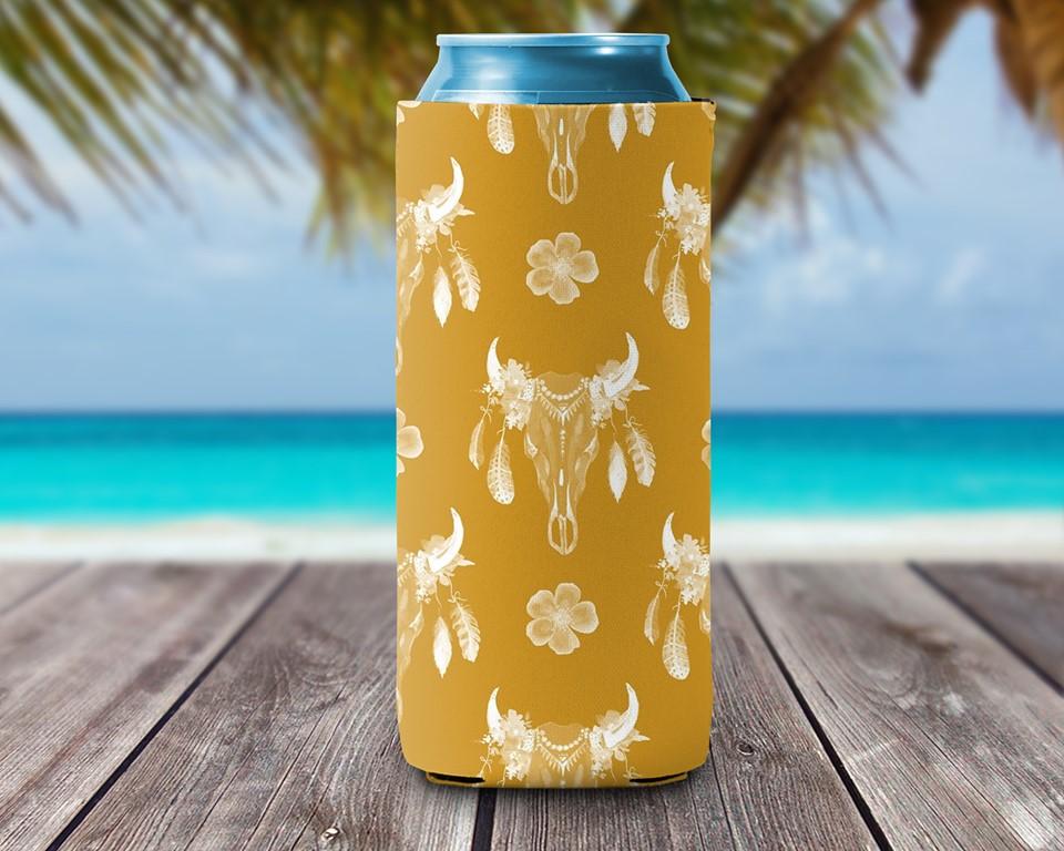 Can Cooler - Boho Skull