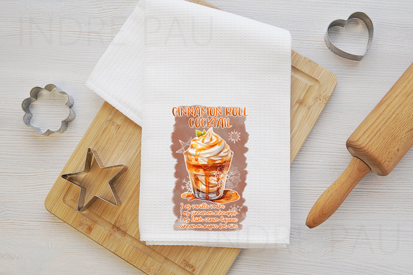 Cinnamon Roll Cocktail Hand Towel
