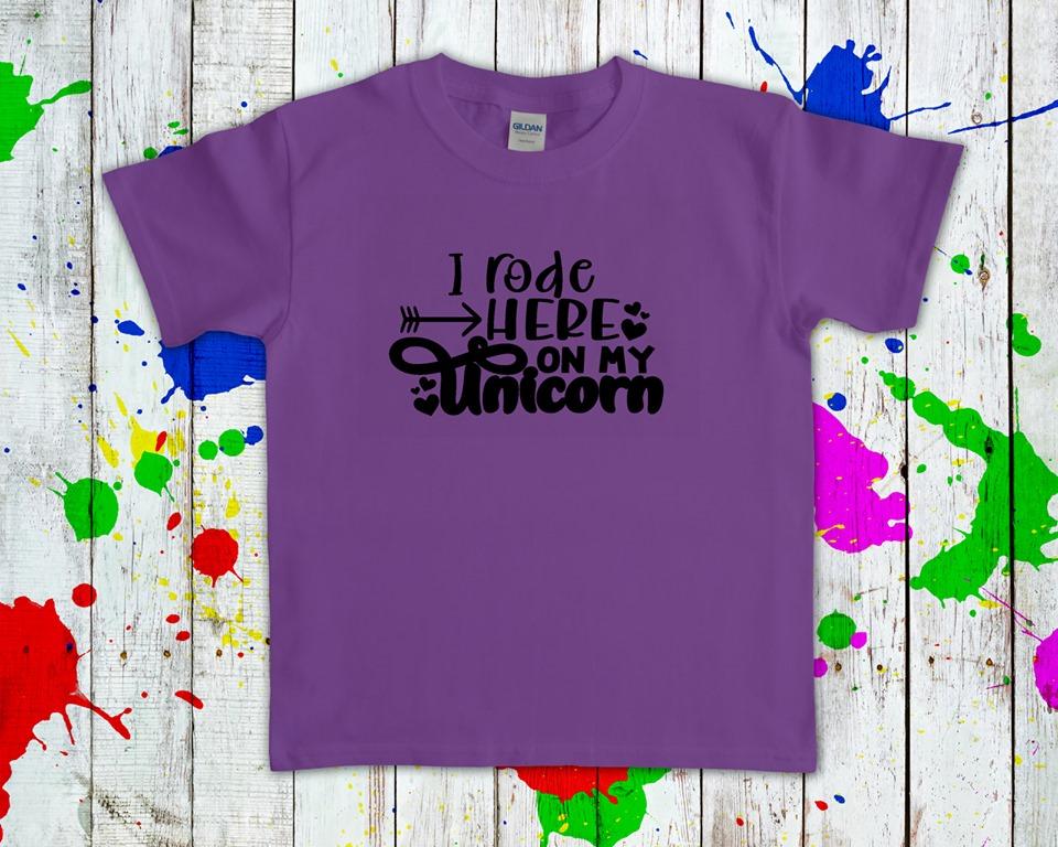 I Rode Here On My Unicorn Graphic Tee Graphic Tee
