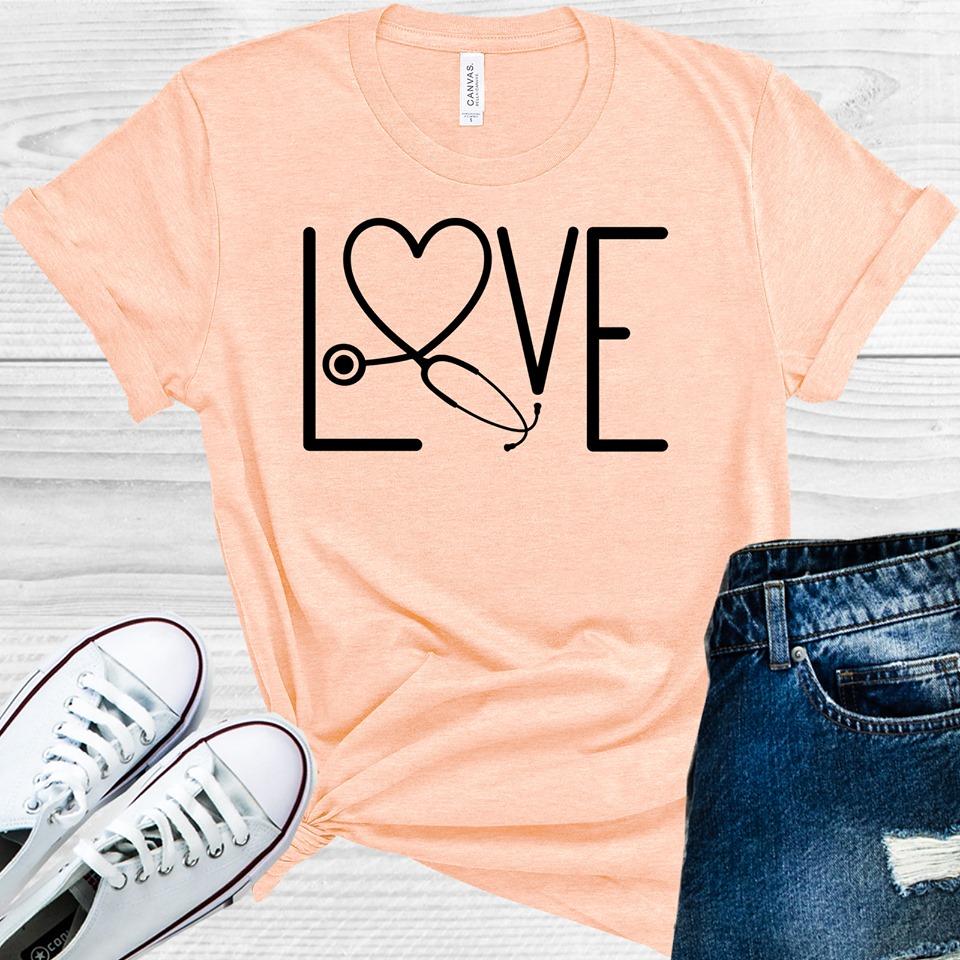 Love Stethoscope Graphic Tee Graphic Tee