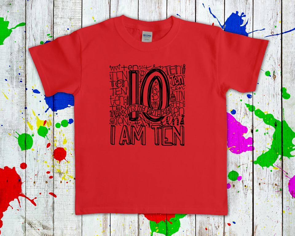 I Am Ten Subway Art Graphic Tee Graphic Tee