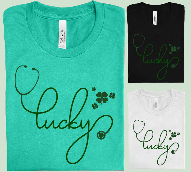 Lucky Stethoscope Graphic Tee