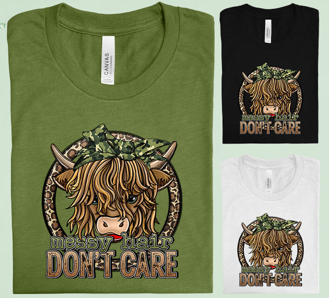 Messy Hair Dont Care Graphic Tee Graphic Tee