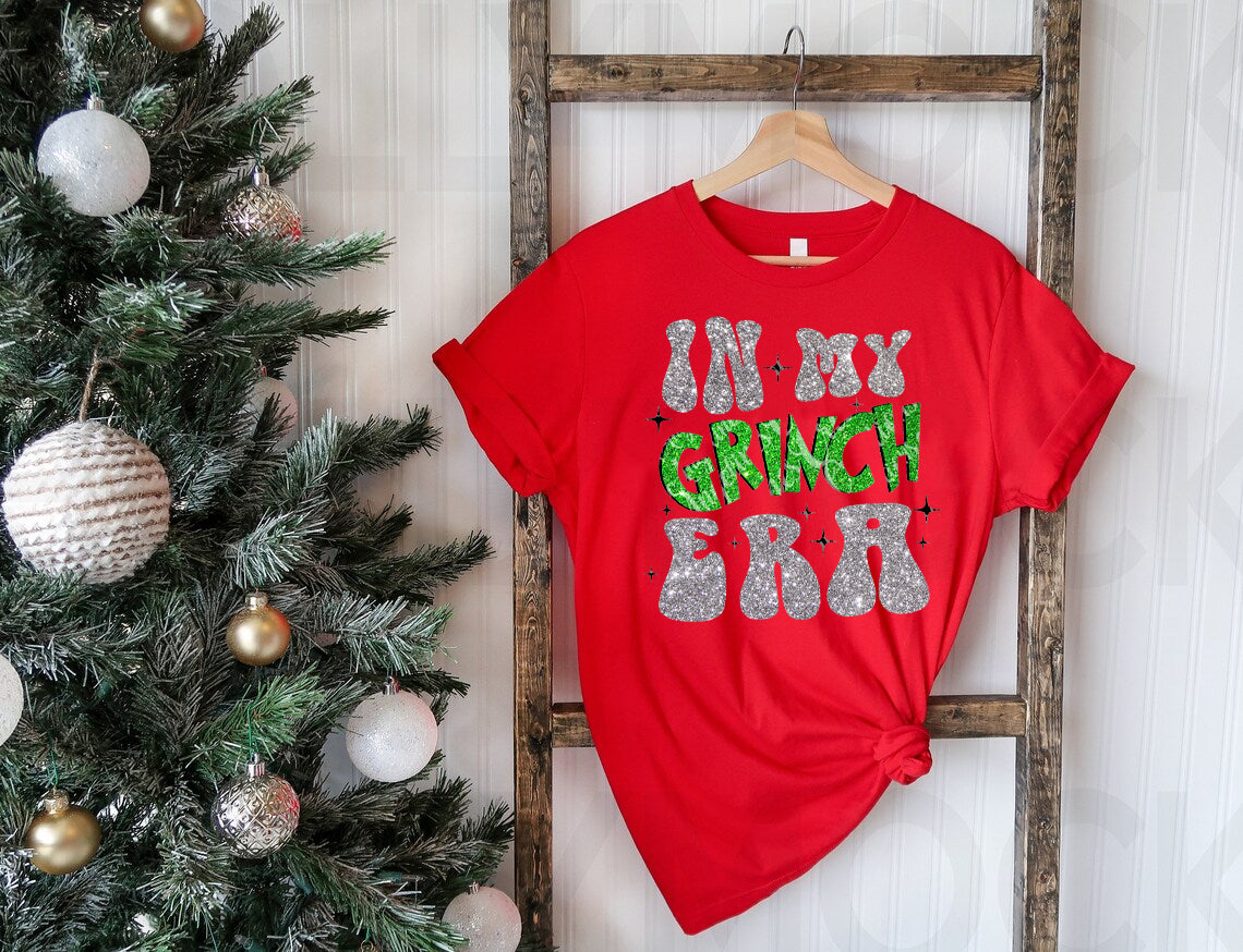 In My Grynch Era Faux Glitter Graphic Tee