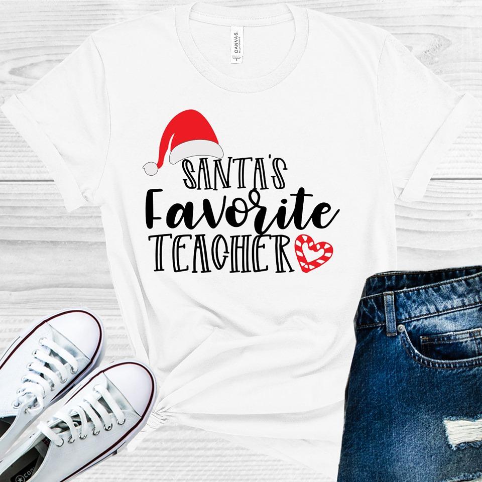 Santas Favorite Teacher Graphic Tee Graphic Tee