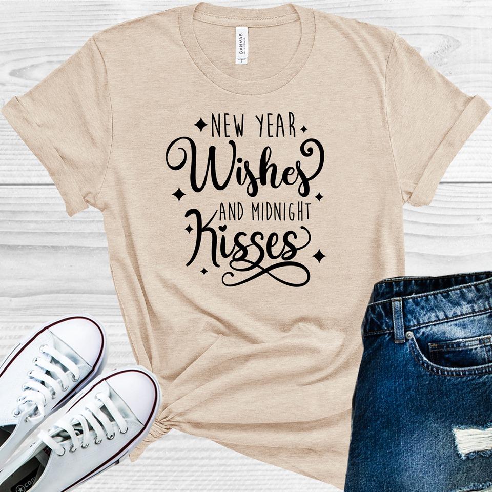 New Years Wishes And Midnight Kisses Graphic Tee Graphic Tee