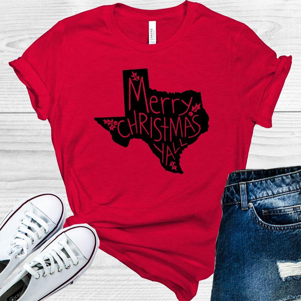 Merry Christmas Yall Graphic Tee Graphic Tee