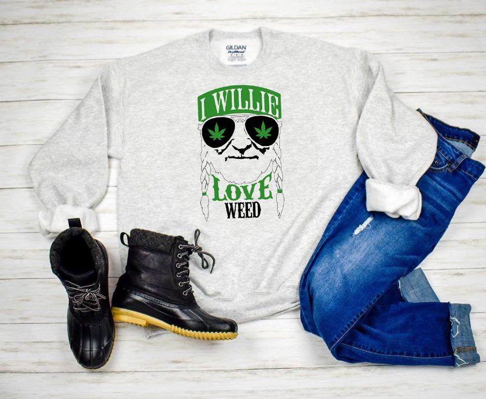 I Willie Love Weed Graphic Tee Graphic Tee