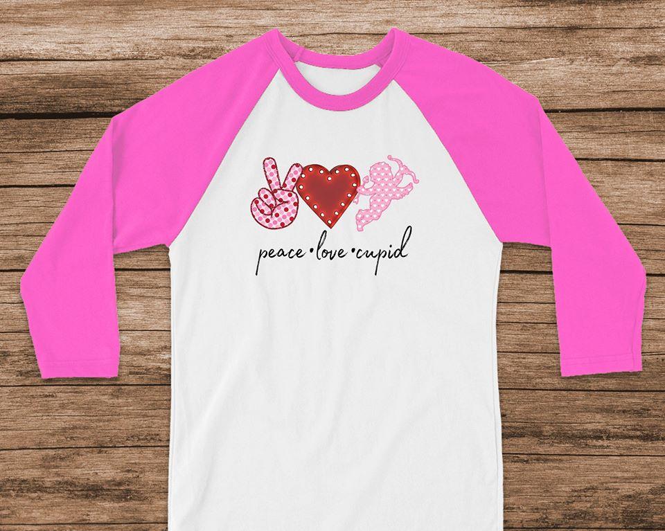 Peace Love Cupid Graphic Tee Graphic Tee