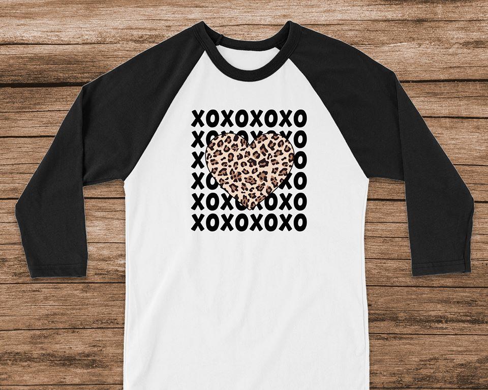 Xoxo Leopard Heart Graphic Tee Graphic Tee