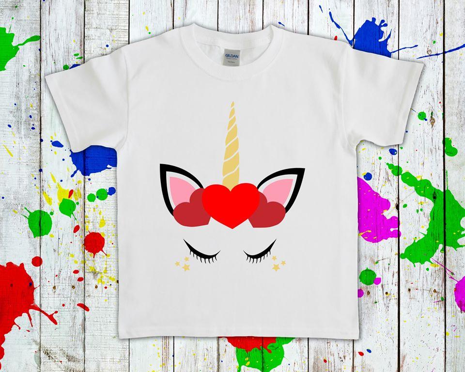 Valentine Unicorn Graphic Tee Graphic Tee