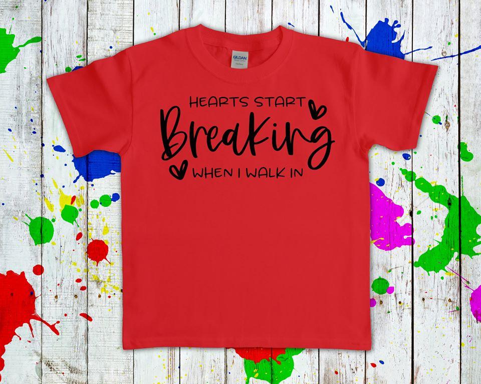 Hearts Start Breaking When I Walk In Graphic Tee Graphic Tee