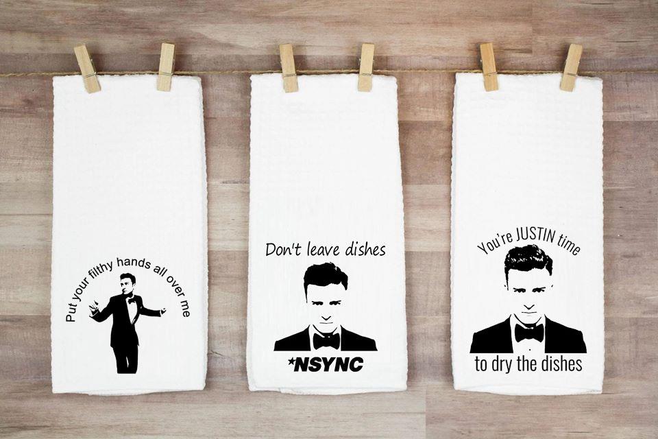 Youre Justin Time To Dry The Dishes Hand Towel