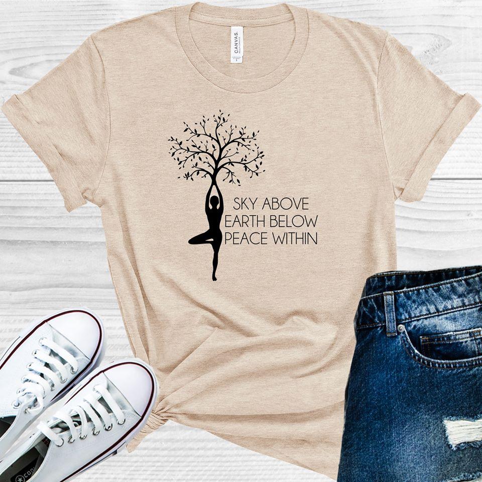 Sky Above Earth Below Peace Within Graphic Tee Graphic Tee