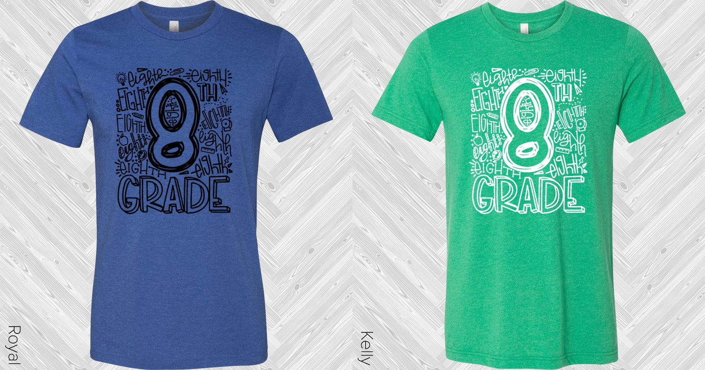 8Th Grade Subway Art Graphic Tee Graphic Tee