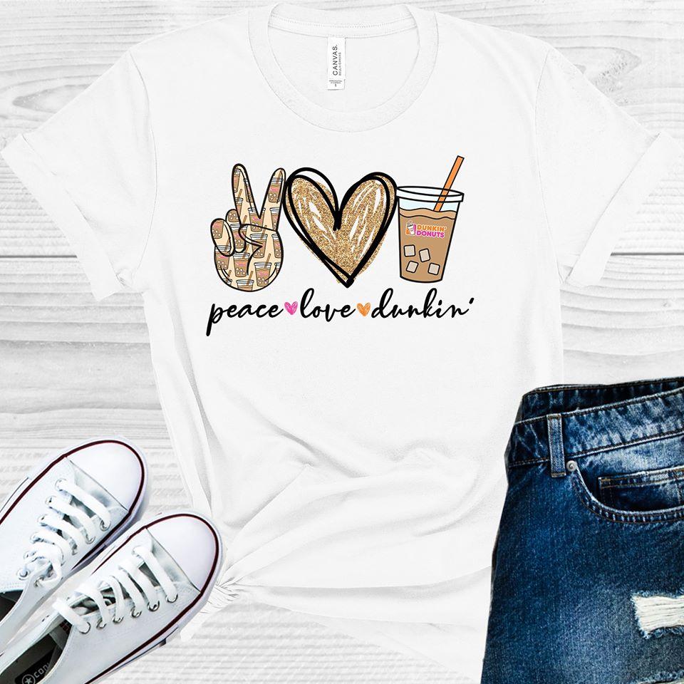 Peace Love Dunkin Graphic Tee Graphic Tee