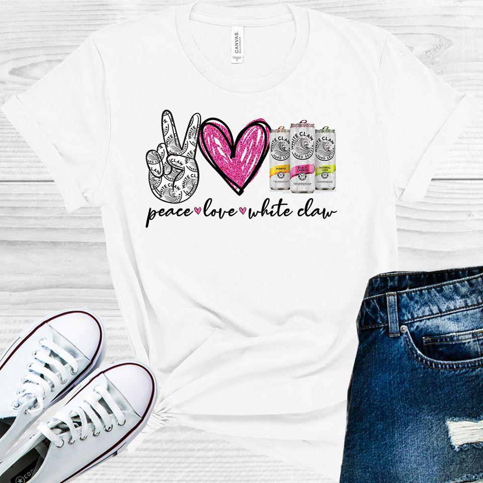 Peace Love White Claw Graphic Tee Graphic Tee