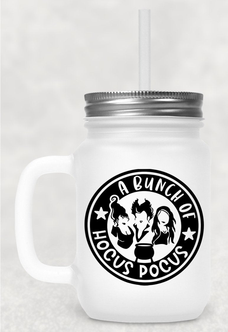 A Bunch Of Hocus Pocus Frosted Mason Jar