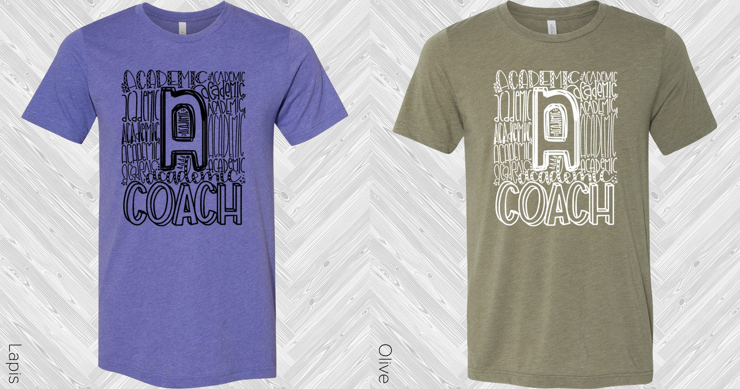 Academic Coach Subway Art Graphic Tee Graphic Tee
