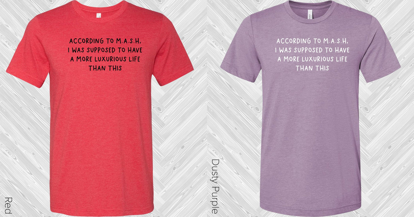 According To Mash Graphic Tee Graphic Tee