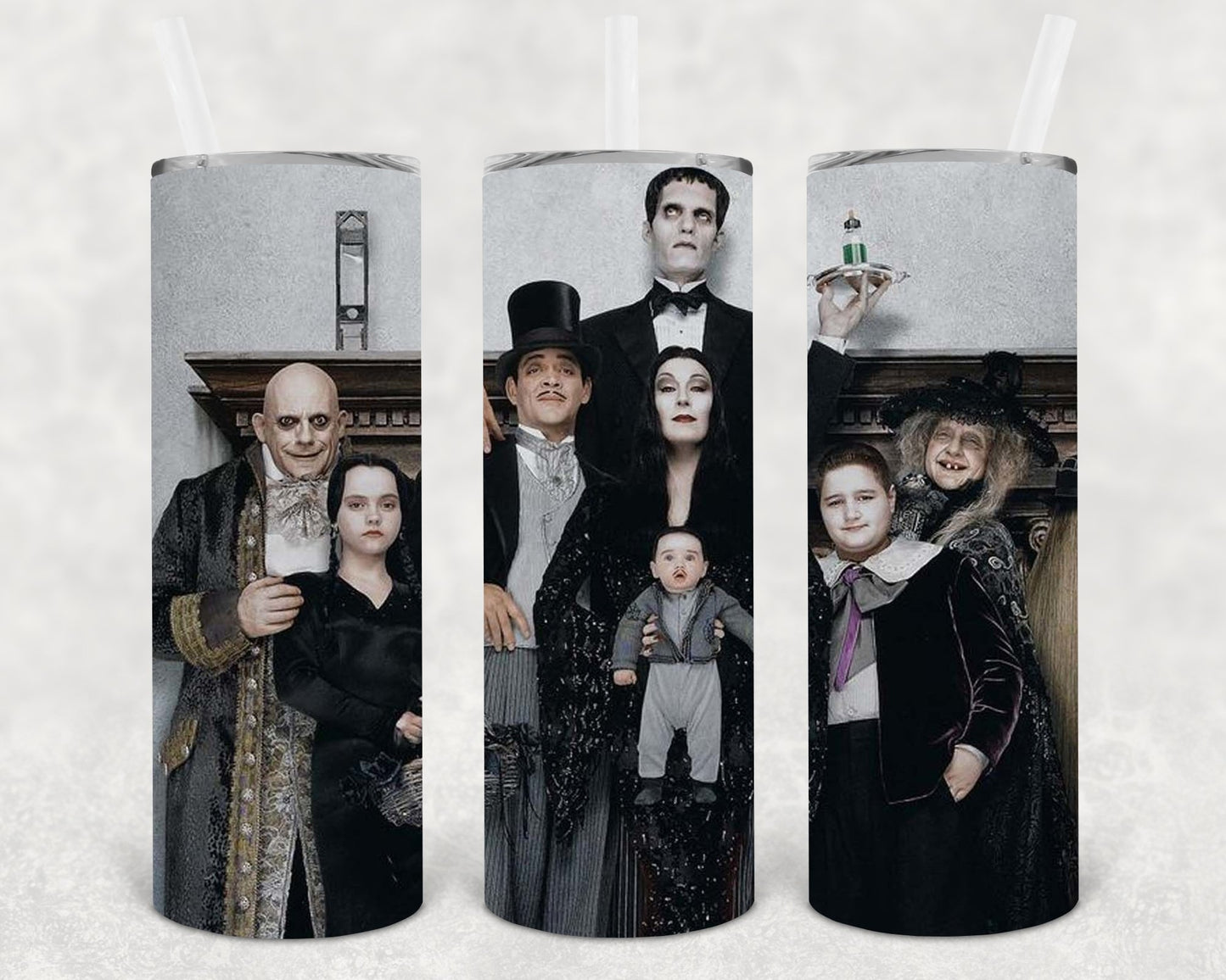 Addams Family 20 Oz Skinny Tumbler