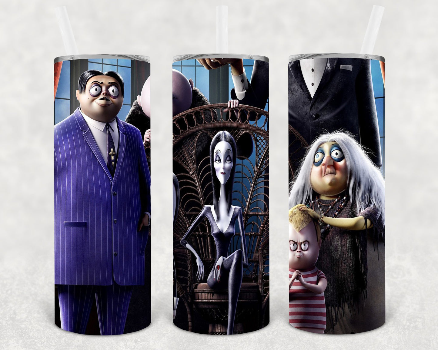Addams Family 20 Oz Skinny Tumbler