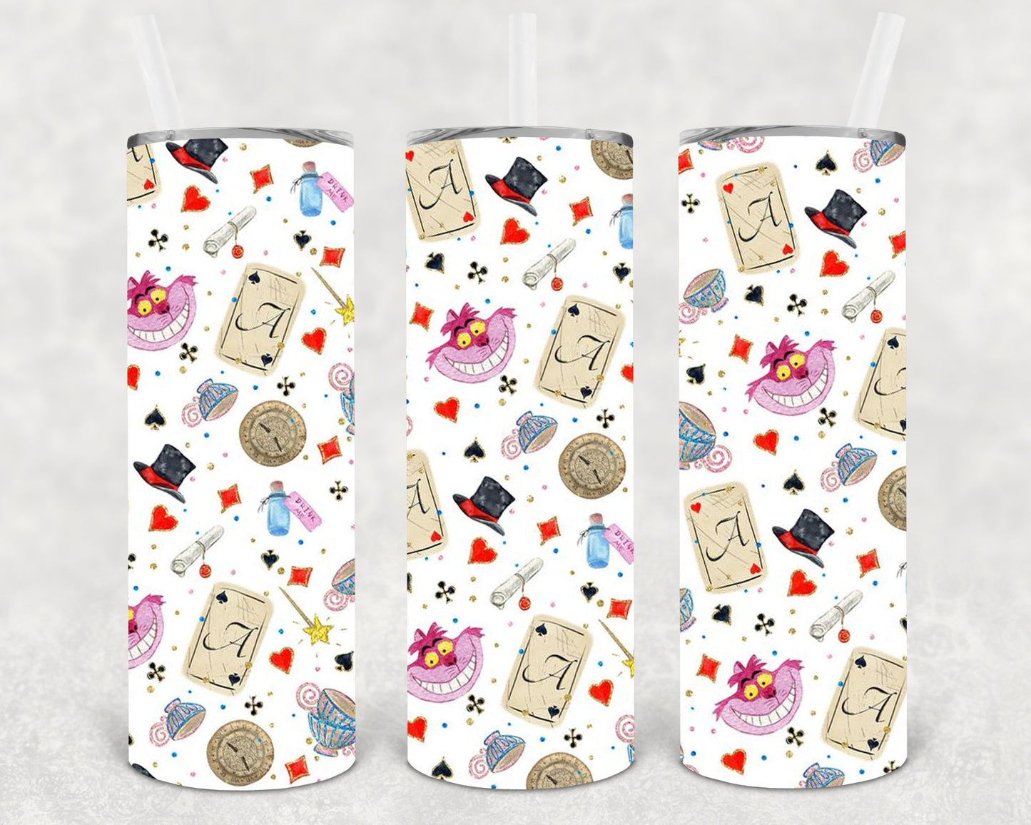 Alice In Wonderland 20 Oz Skinny Tumbler