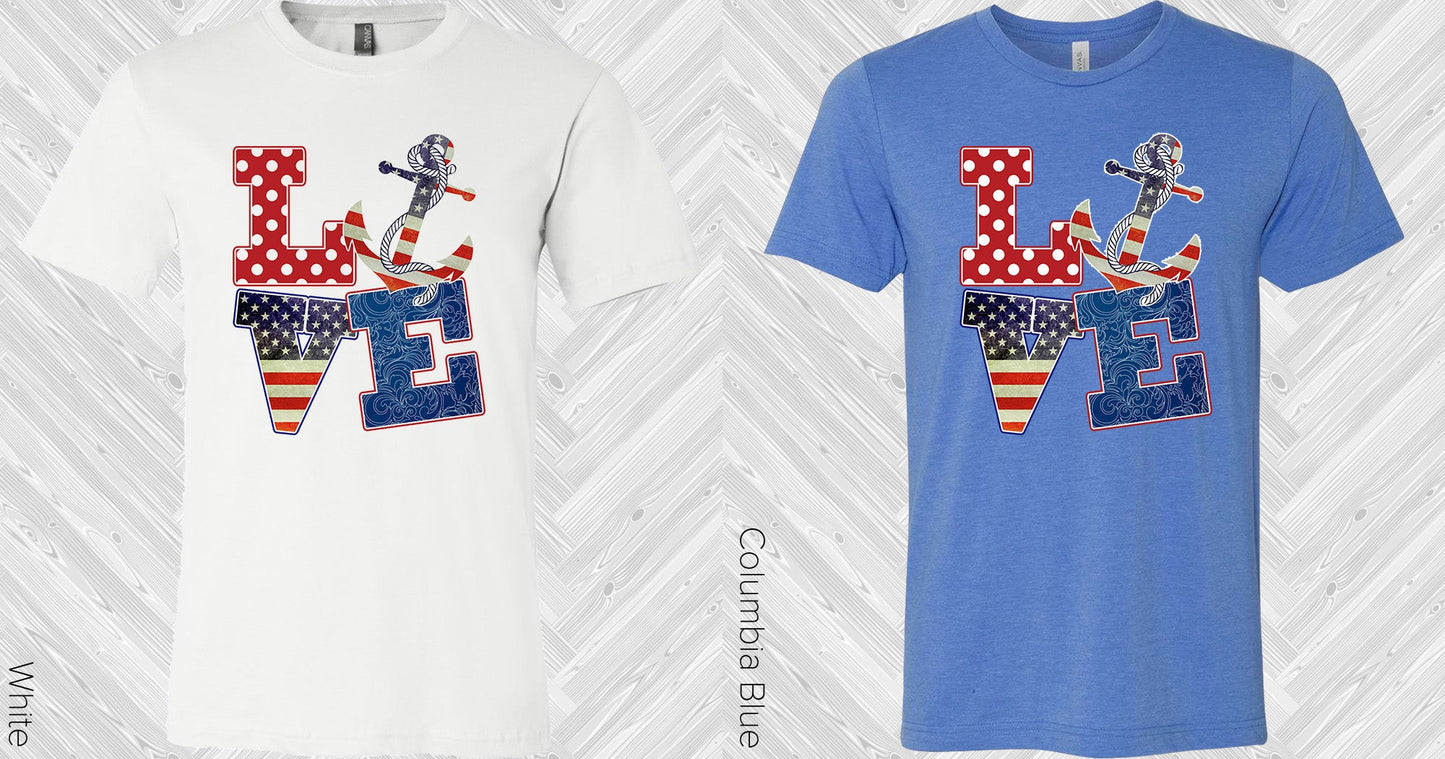 Americana Love Anchor Graphic Tee Graphic Tee