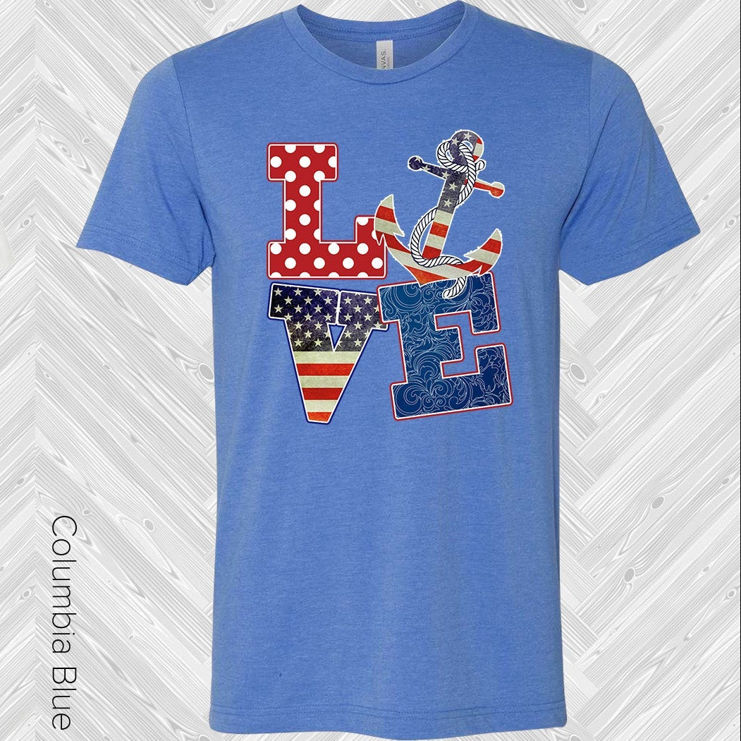 Americana Love Anchor Graphic Tee Graphic Tee