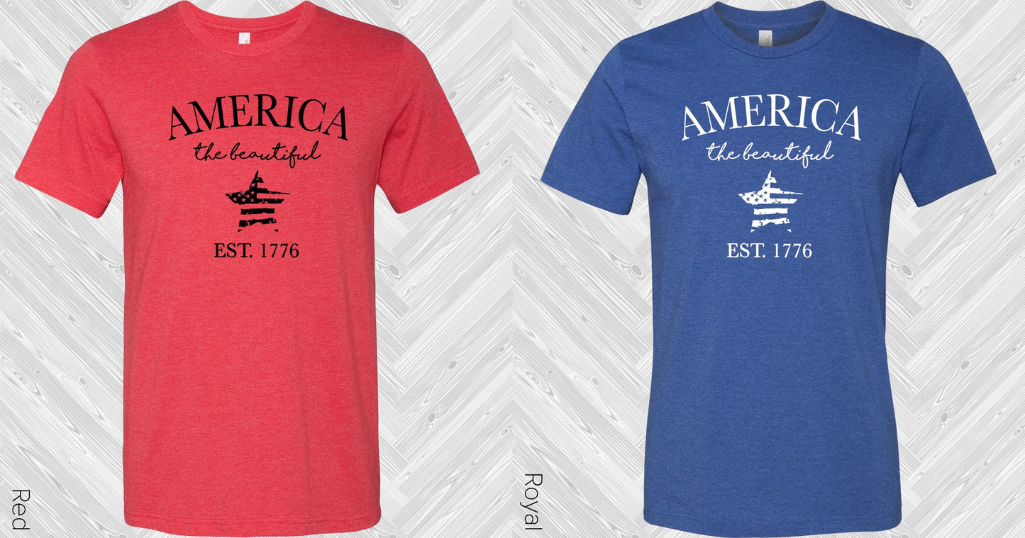 America The Beautiful Est 1776 Graphic Tee Graphic Tee