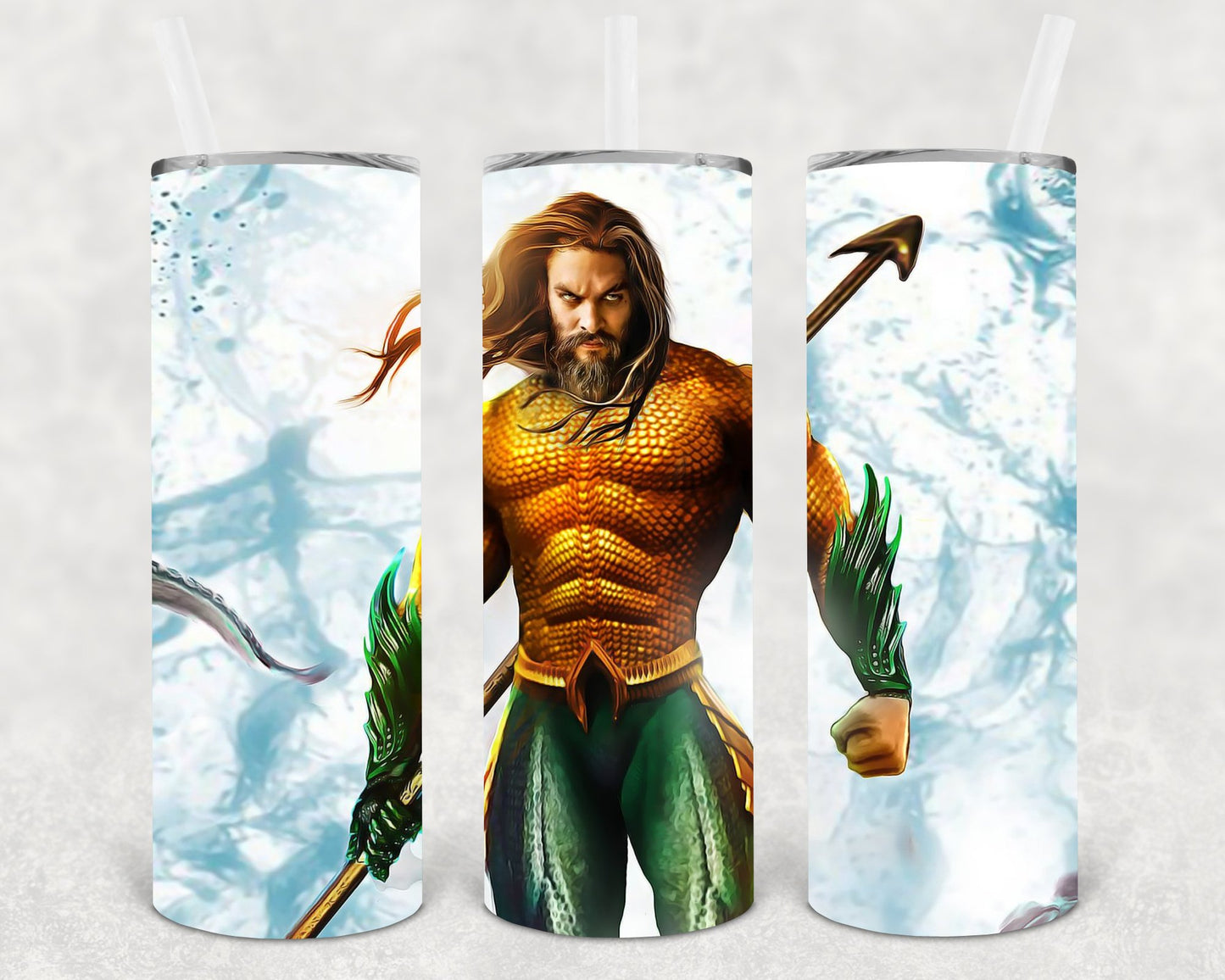 Aquaman 20 Oz Skinny Tumbler