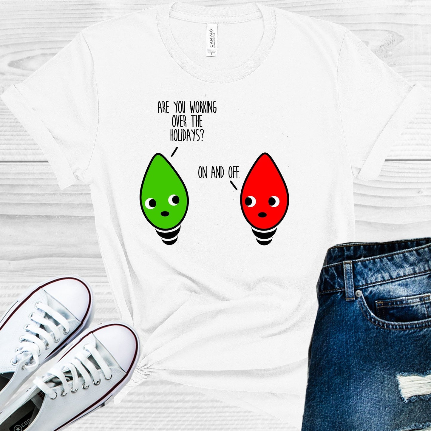 Are You Working Over The Holidays On And Off Graphic Tee Graphic Tee