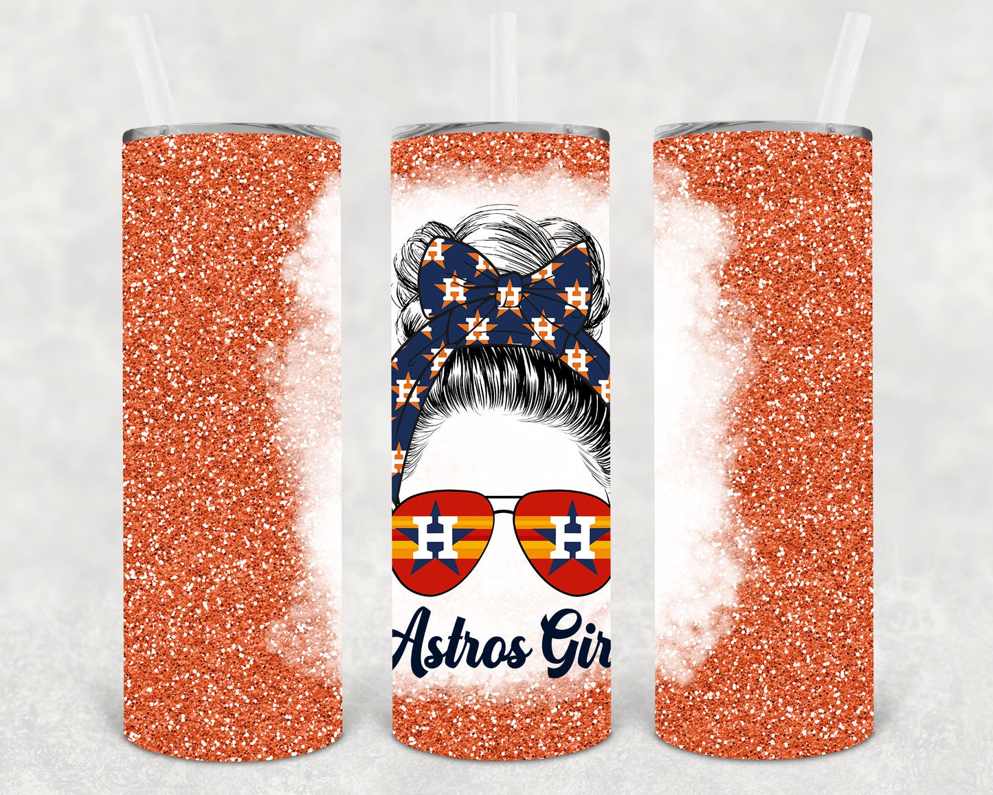 Astros Girl 20 Oz Skinny Tumbler