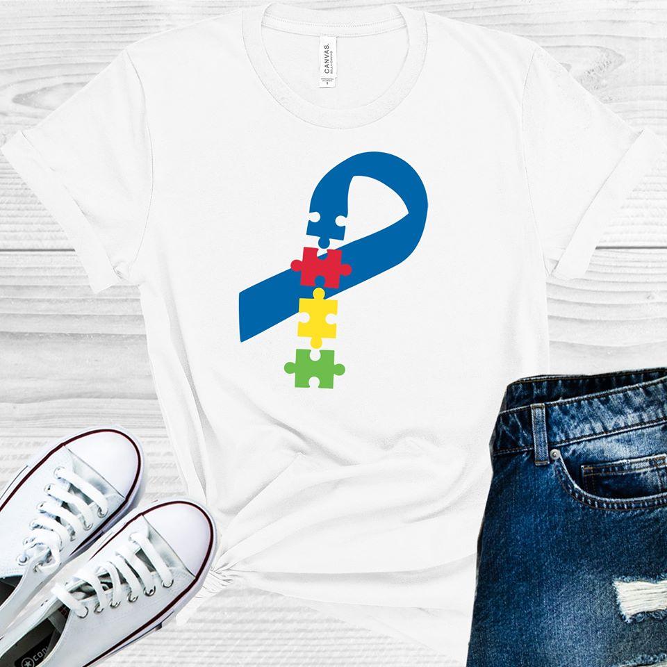 Autism Puzzle Ribbon Graphic Tee Graphic Tee