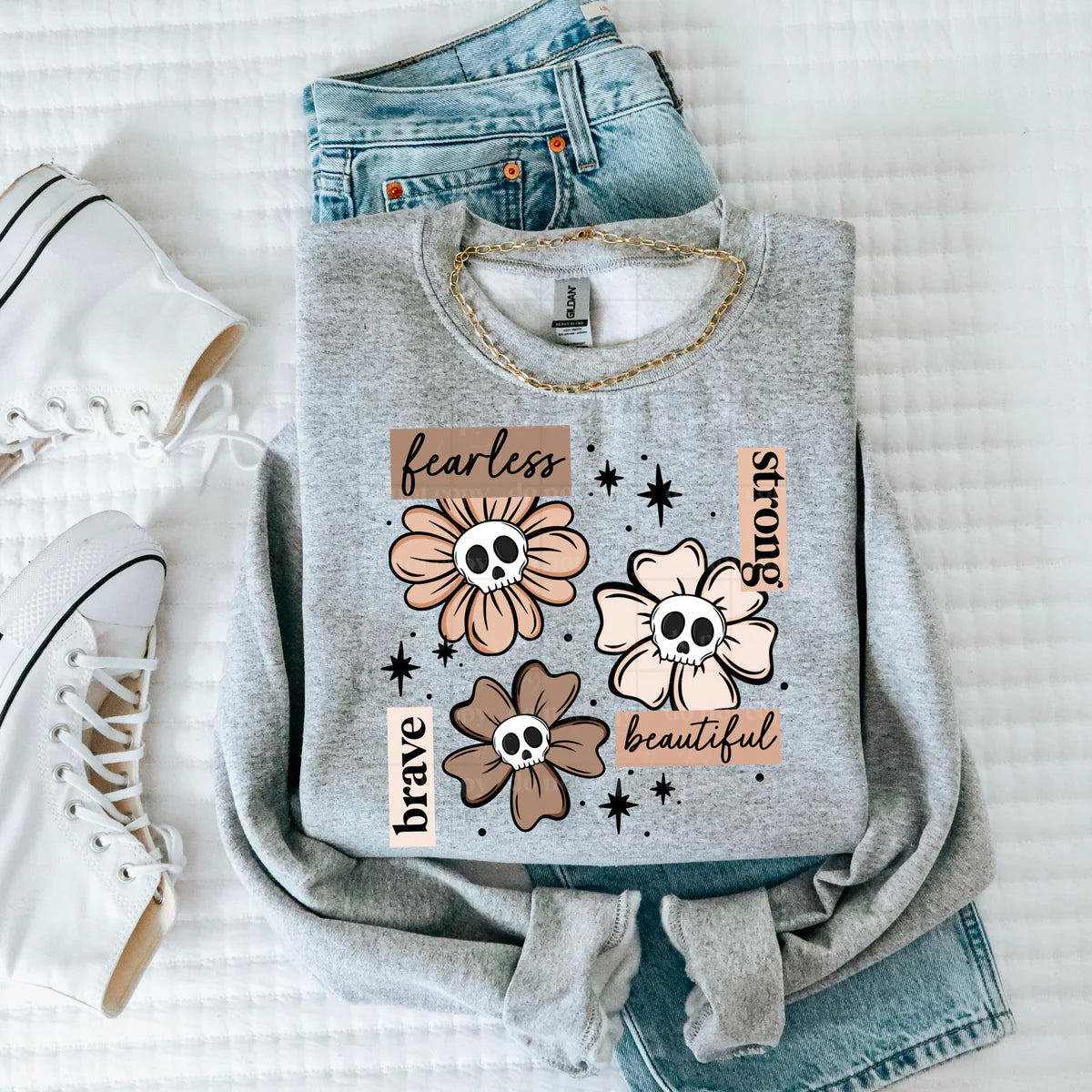 Fearless Strong Brave Beautiful Graphic Tee