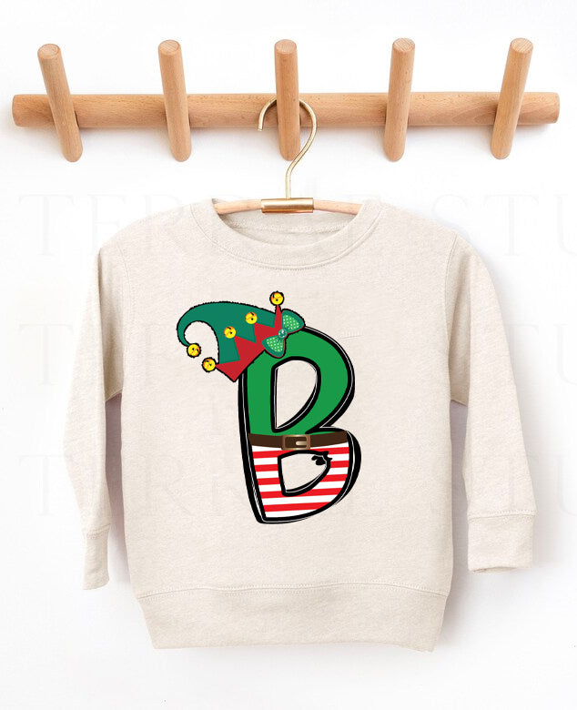 Elf Christmas Alphabet (All letters available) Graphic Tee