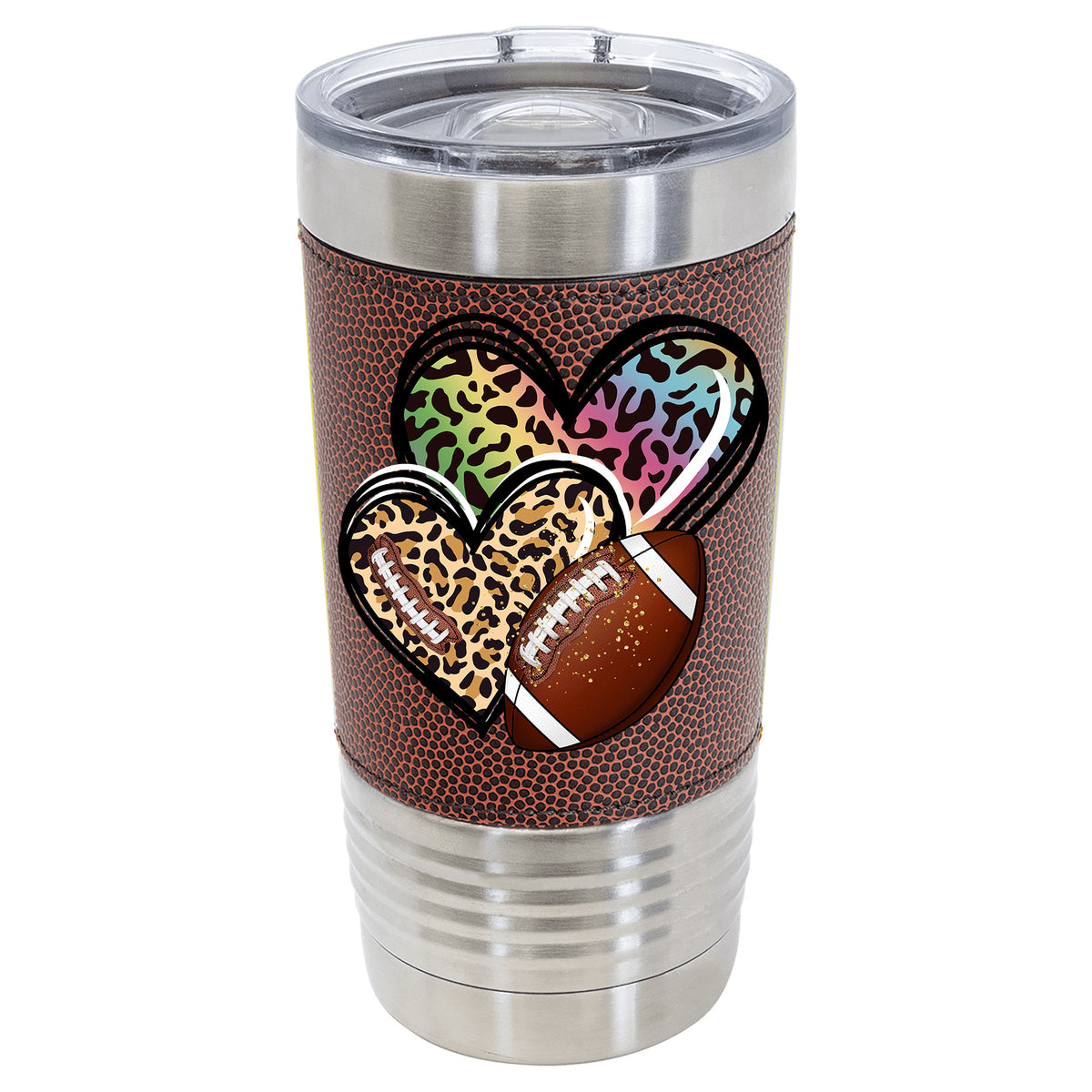 Football Heart Tumbler