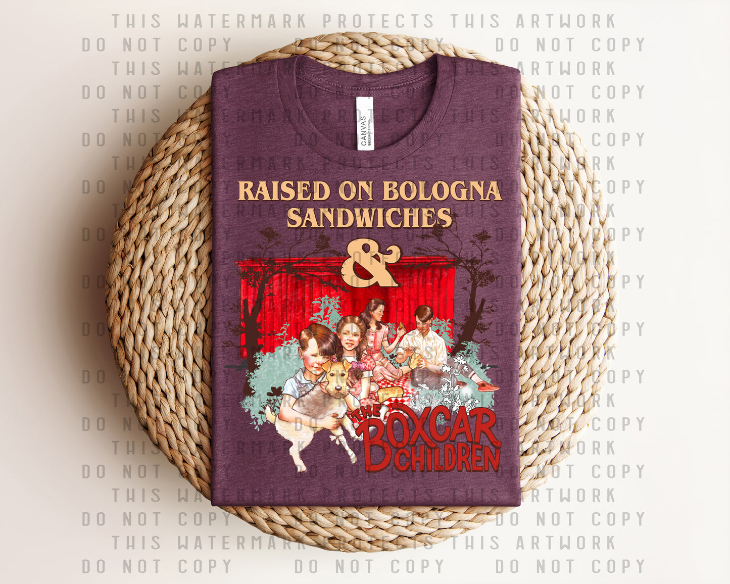 Raised on Bologna Sandwiches and Boxcar Children Graphic Tee
