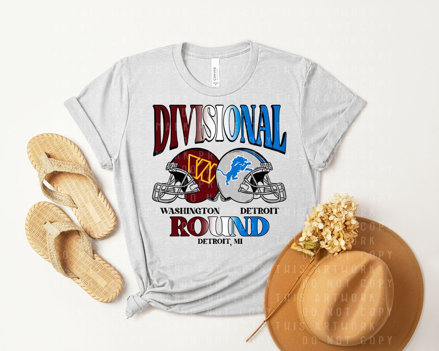 Divisional Round Washington/Detroit Graphic Tee