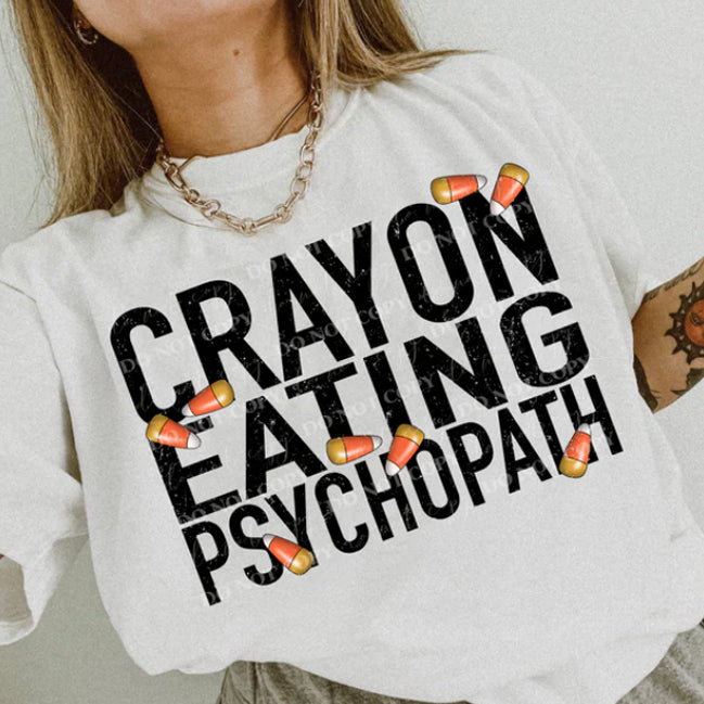 Crayon Eating Psycopath Graphic Tee