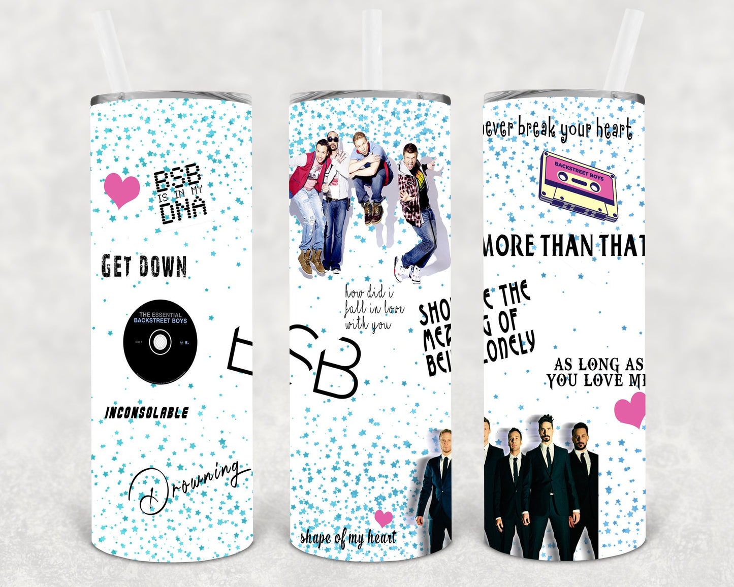 Backstreet Boys 20 Oz Skinny Tumbler