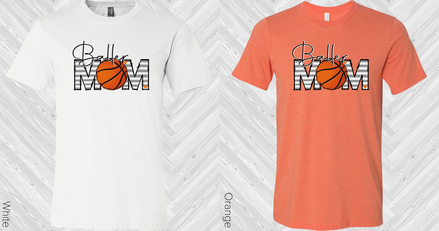 Baller Mom Basketball Graphic Tee Graphic Tee